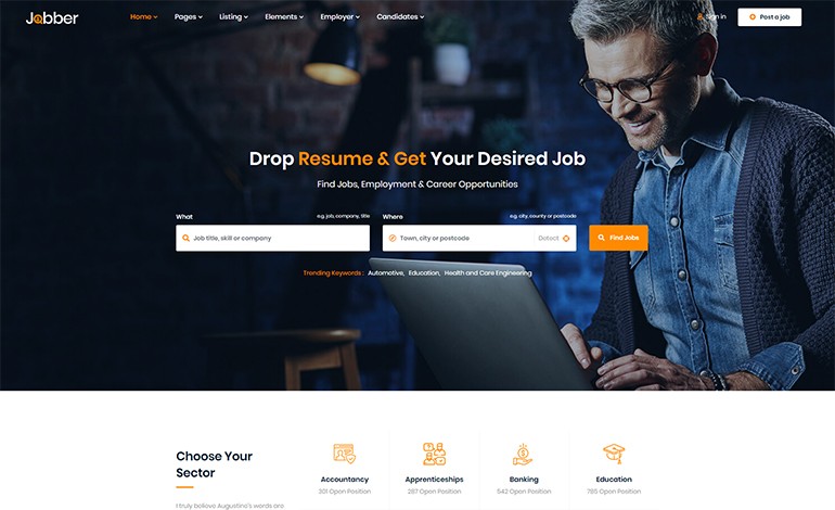 Jobber Job Board HTML5 Template