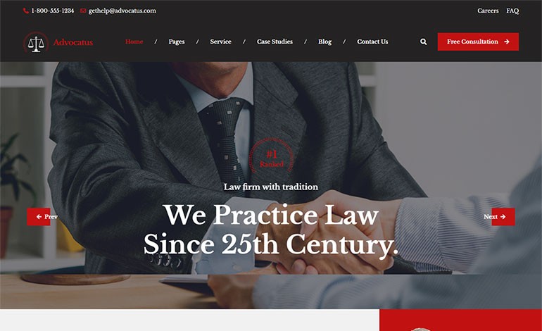 Advocatus Lawyer And Attorney HTML Template