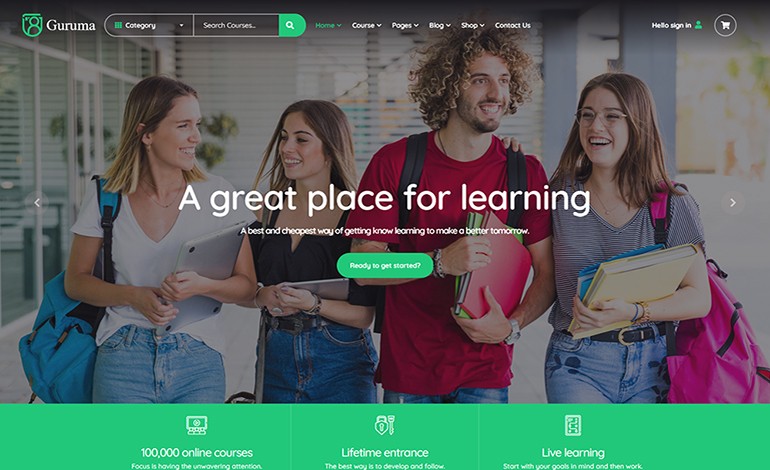 Guruma Online Course and Education HTML Template