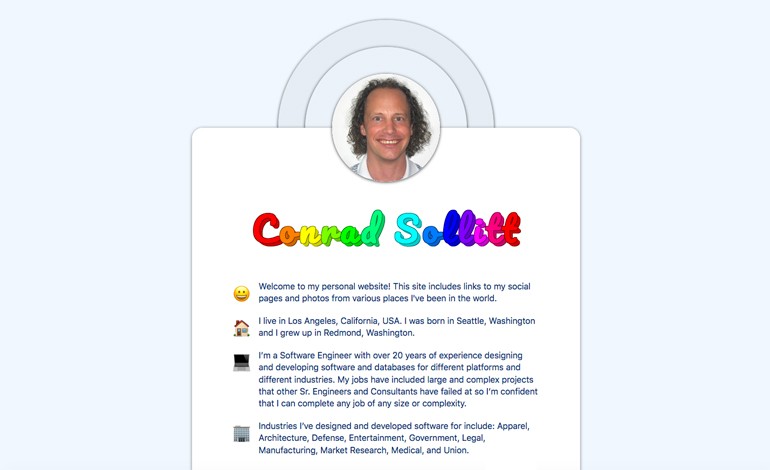 Conrad Sollitt Personal Site