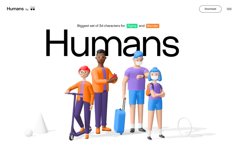 Humans 3d characters