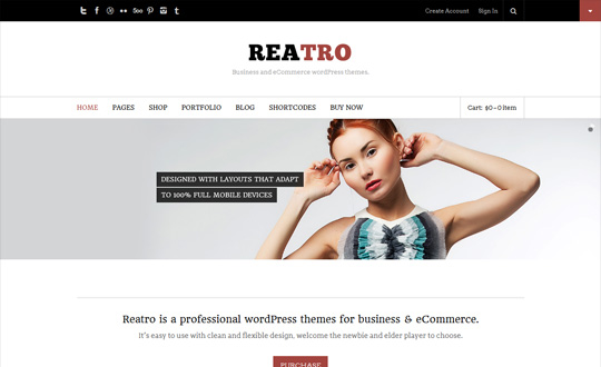 Reatro-Retina & easy to use wordpress theme