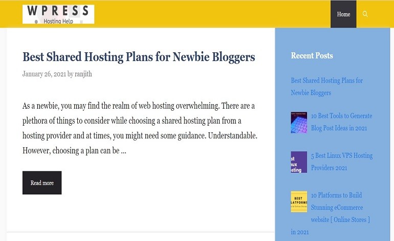 Wordpress Hosting help
