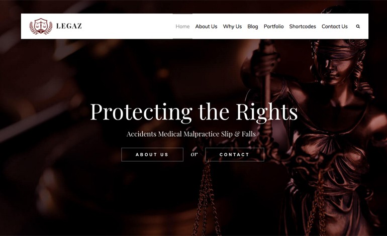 Legaz Lite Law Business WordPress Theme Free Download