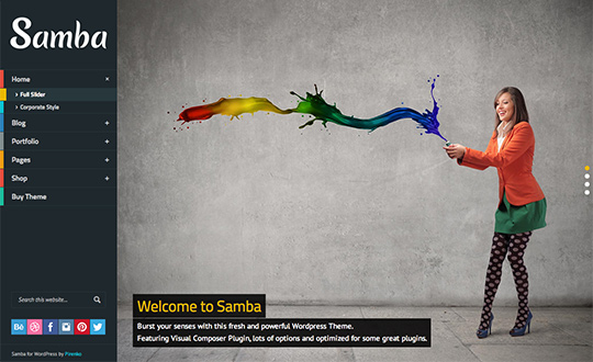 Samba Colored Wordpress Theme