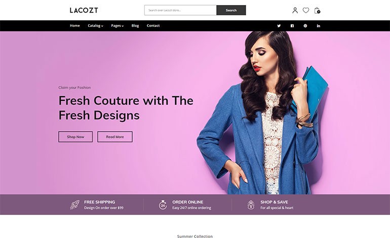 Lacozt Multipurpose Clothing and Fashion Store Shopify Theme