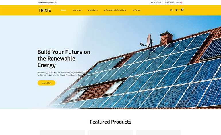 Trixe Solar Responsive Shopify Template