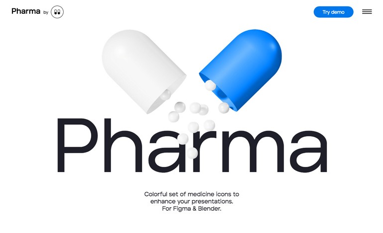 Pharmacy 3d icons