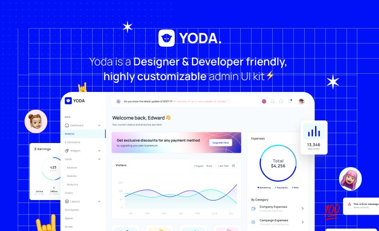 Yoda Admin Template React Hooks Redux Toolkit Ant Design