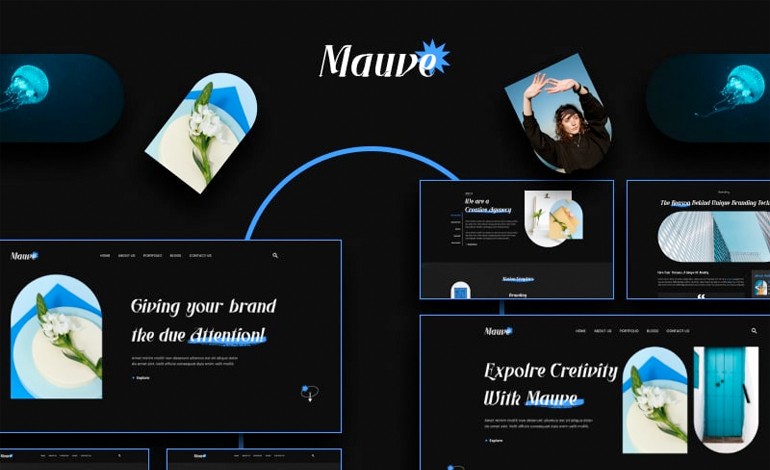 Mauve Best Free WordPress Theme for Portfolio