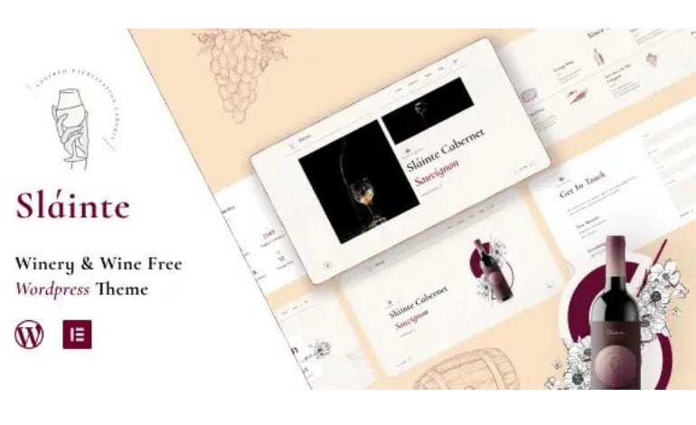 Slainte Lite Best Free WordPress Theme For Wine Shop