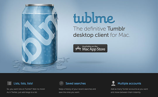 Tublme. The definitive Tumblr desktop client for Mac.