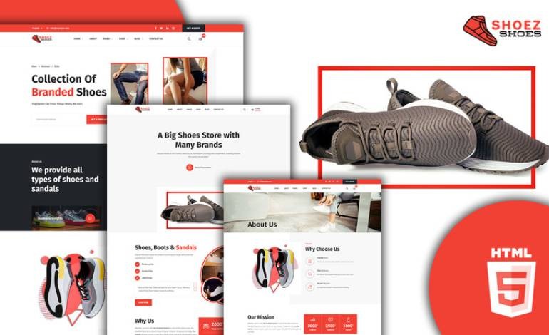 Shoez Footwear Shoes Shop Website Template