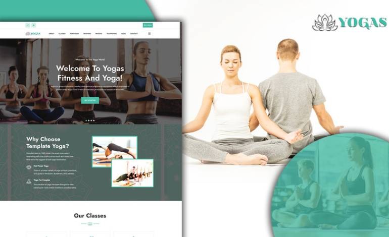 Yogas Yoga Studio Landing Page HTML5 Template