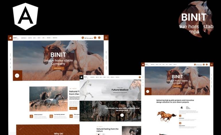 Binit Horses and Stables Angular Website Template