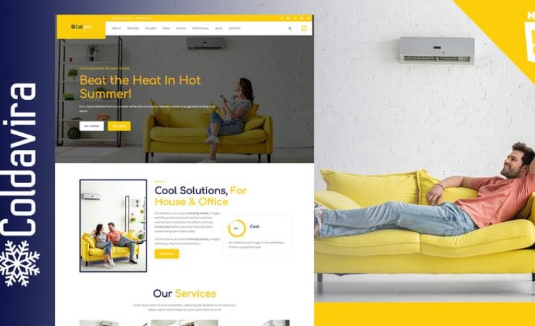 Coldavira Air Conditioning  Heating Landing Page Template