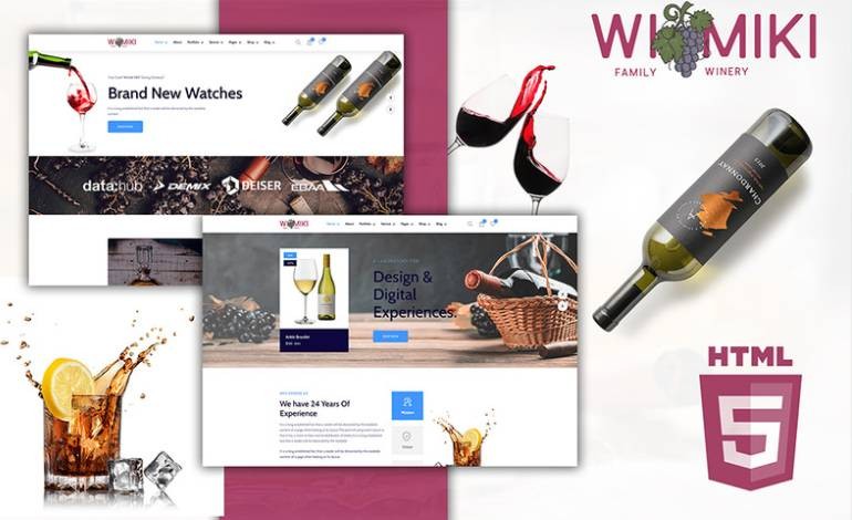 Wimiki E commerce Wine Store HTML5 Website Template