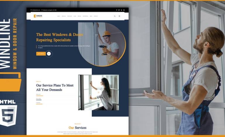 Windline Handy Repair Man One Landing Page Template