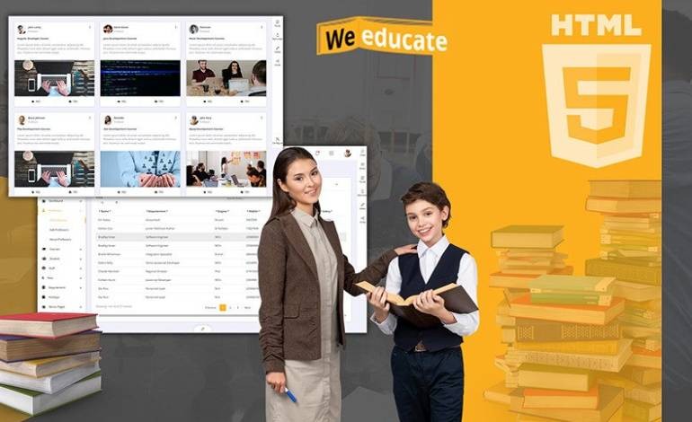 Weeducate Education and E Learning Admin Template