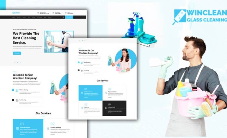 Winclean Cleaning Services Landing Page HTML5 Template