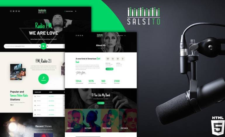 Salsito Radio FM HTML Bootstrap HTML5 Website Template