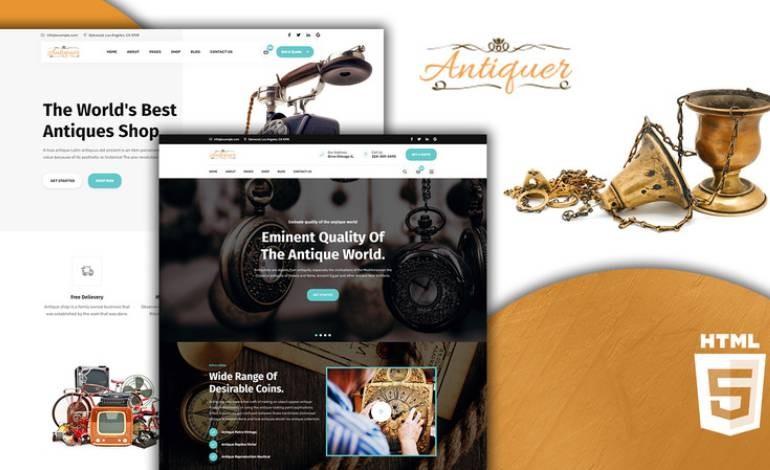 Antiquer Shop Yard Sale HTML5 Website Template