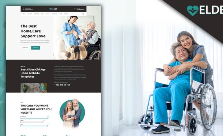 Eldee Elderly House Care Landing Page HTML5 Template