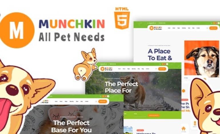 Munchkin Pet Care Services HTML5 Template