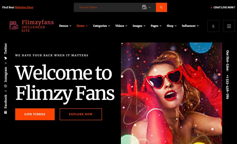 Flimzyfans Influencer Hub HTML5 Template