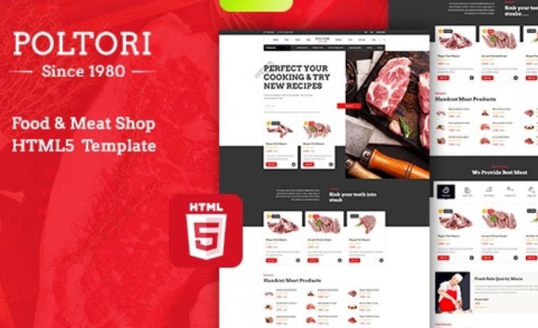 Poltori Food market Delivery HTML5 Template