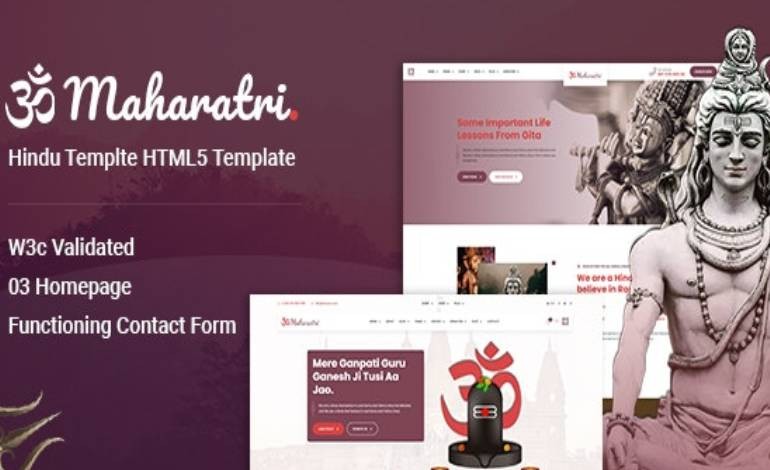 Maharatri Hindu Temple HTML5 Template