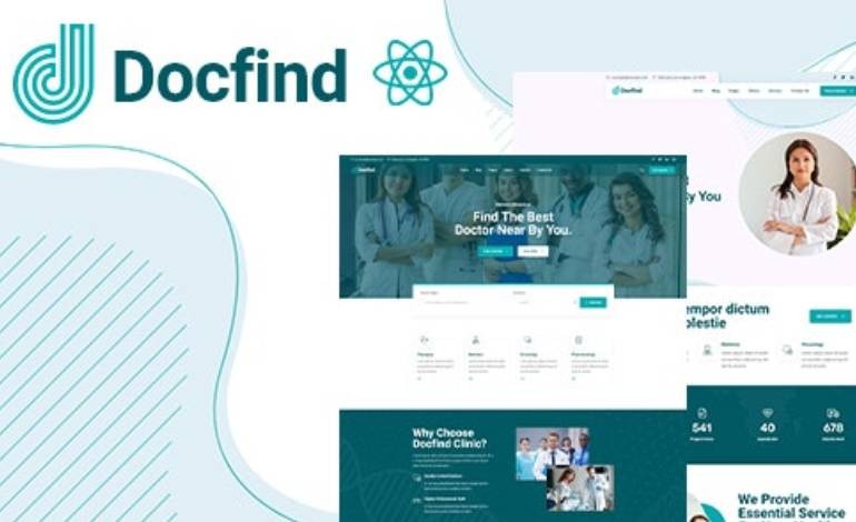 Docfind Medical Online Booking React JS Template