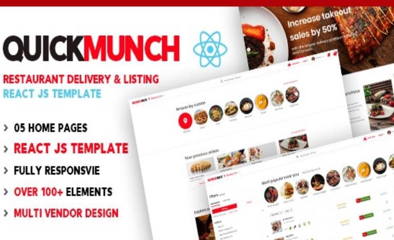 Quickmunch Restaurant Listing React Template