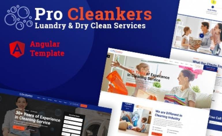 Procleankers Laundry Services Angular Template