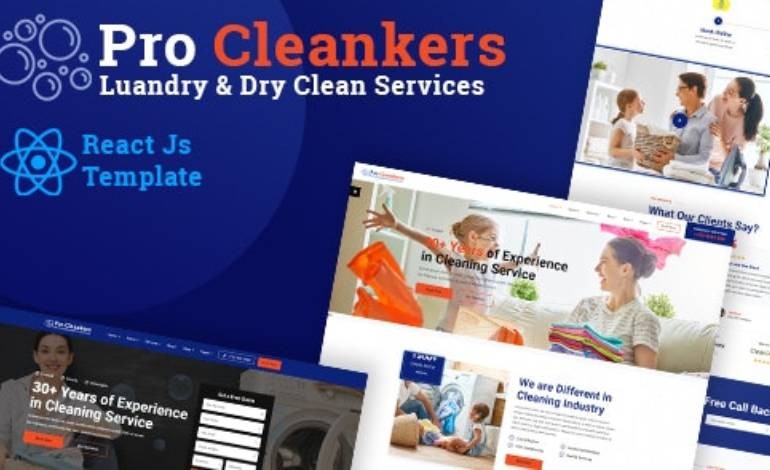 Procleankers Laundry Dryclean React Template