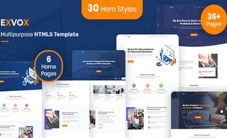 Exvox Multipurpose HTML5 Template