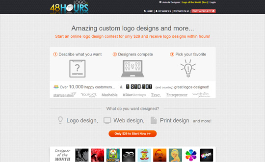 Logo design contest by 48hourslogo