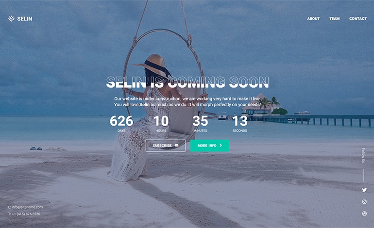 Selin Creative Coming Soon WordPress Plugin