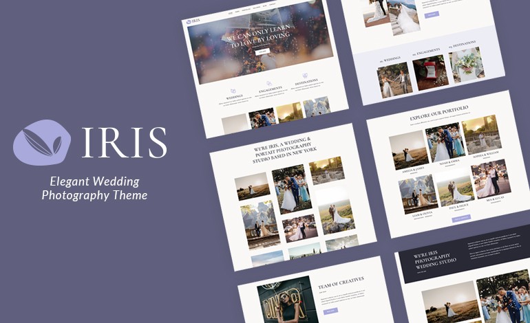 Iris Wedding Photography WordPress Theme