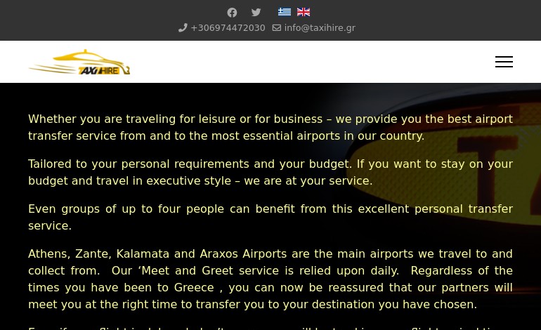 Taxi transfers in Greece- CSSLight