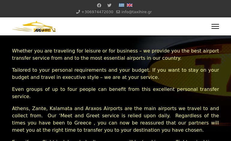 Taxi transfers in Greece