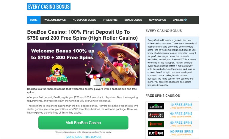 Every Casino Bonus