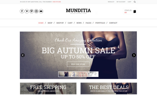 Munditia Wordpress Ecommerce Theme