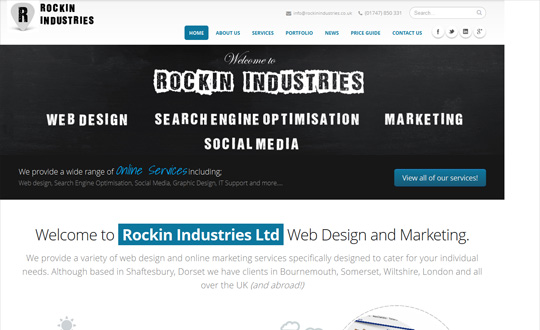 Rockin Industries Web design 