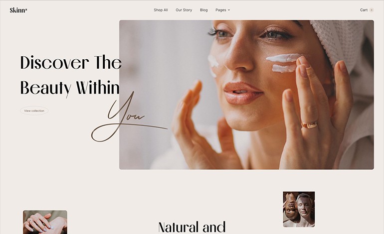 Skinn Beauty Website Template