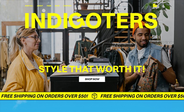 Indigoters Retail Website Template