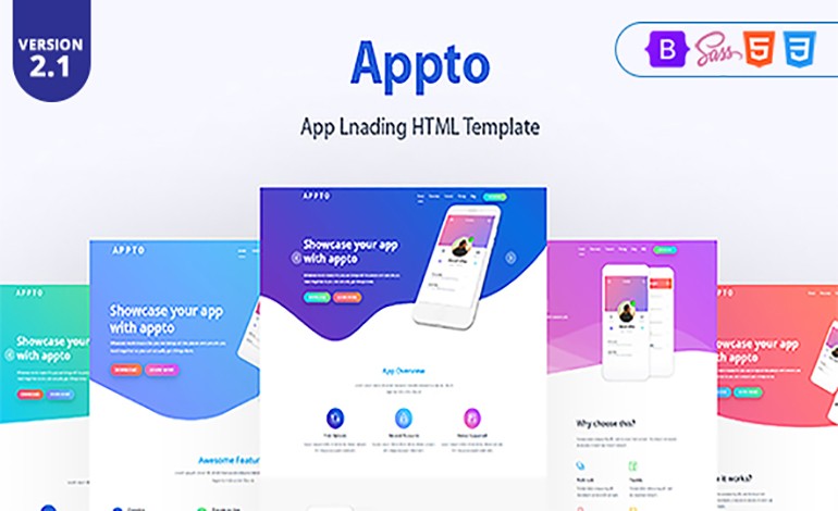 Appto Responsive App Landing Page HTML Template RTL