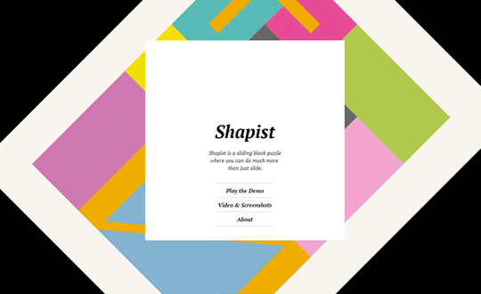 Shapist a new type of puzzle
