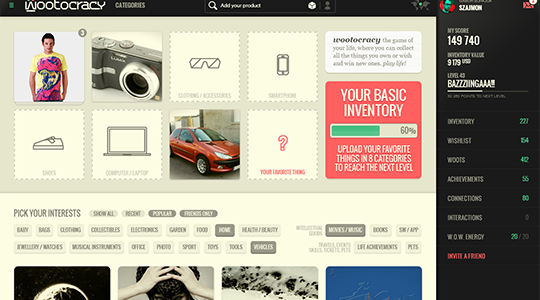 Wootocracy Digital inventory