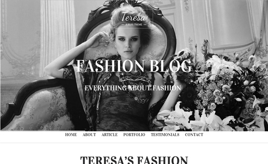 Teresa A One And Multi Page Fashion Theme